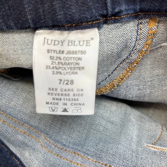 Judy Blue Women's Jeans Size 7/28 Slim Fit Elastic Waist Medium Wash JB88750 - Picture 11 of 13